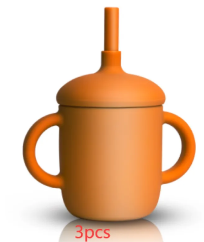 Leak-Proof Silicone Baby Straw Cup